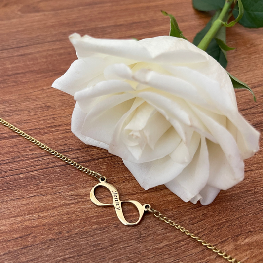 Personalized Infinity Hoop Necklace