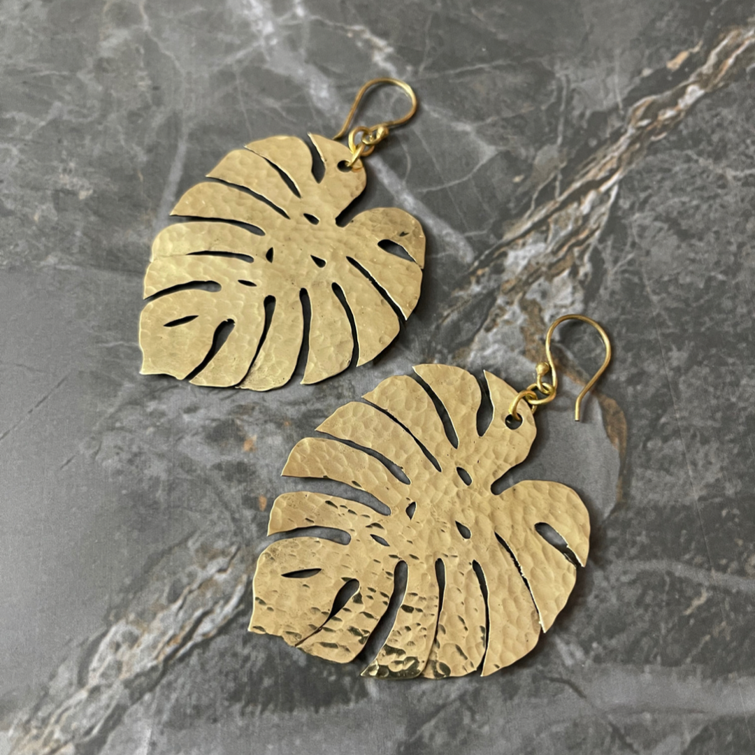 Monstera Earrings