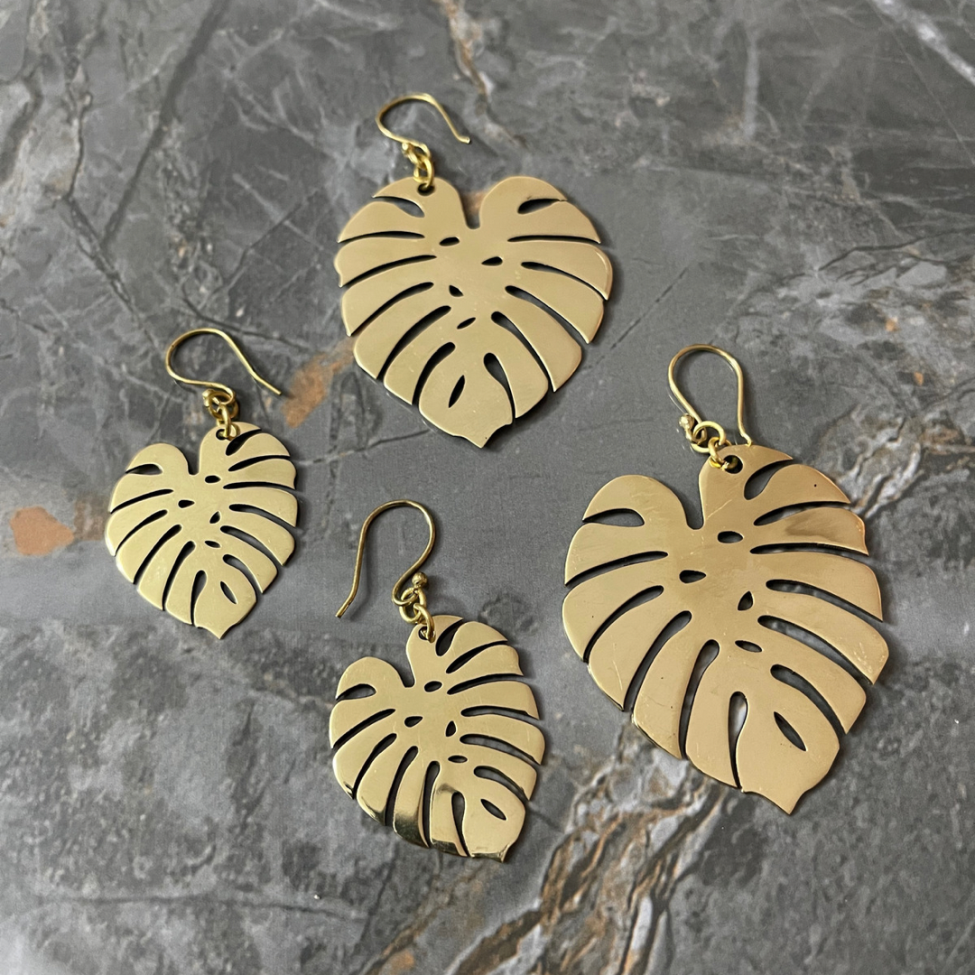 Monstera Earrings