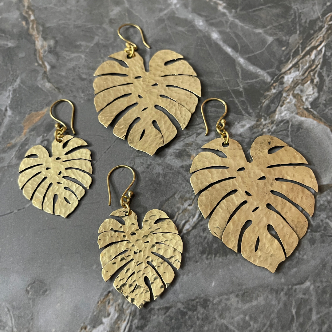 Monstera Earrings