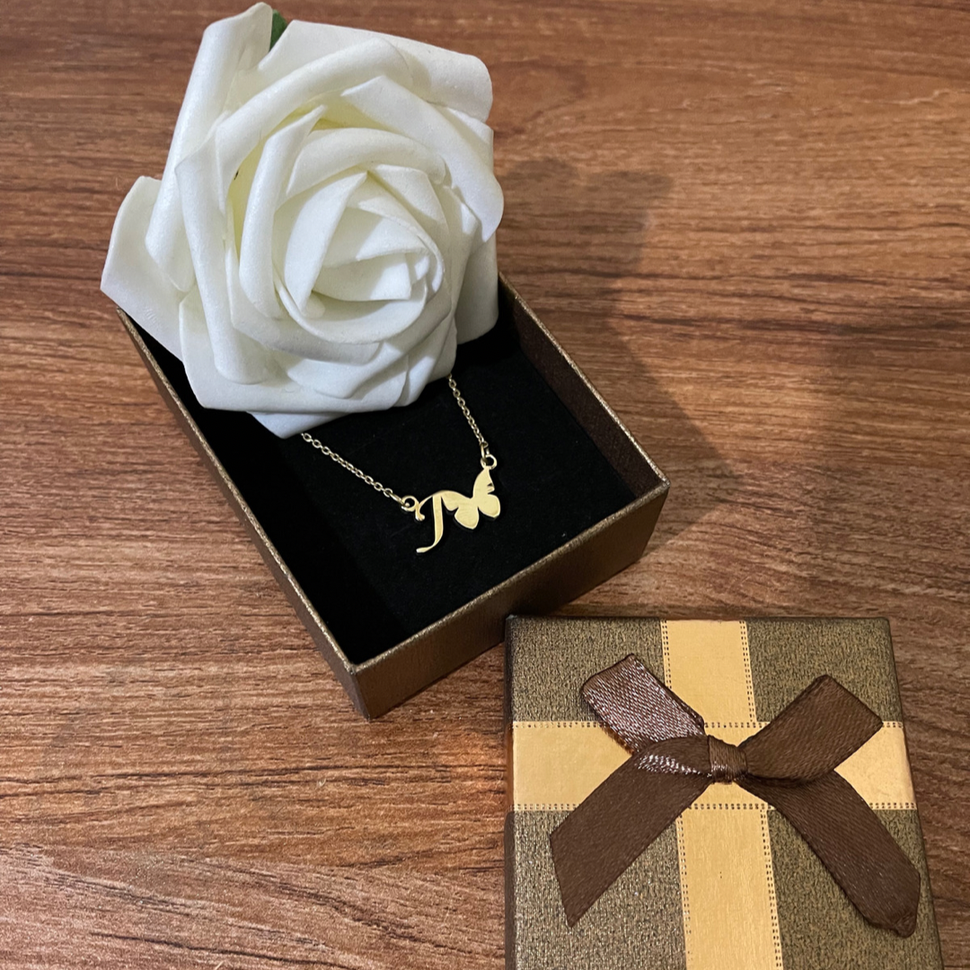 Letter Butterfly Necklace