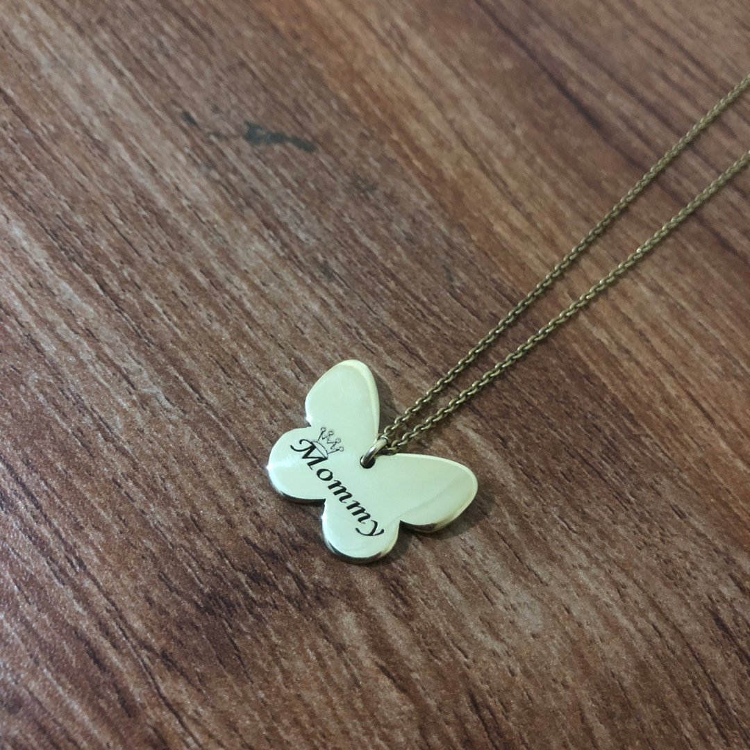 Personalized Butterfly Necklace