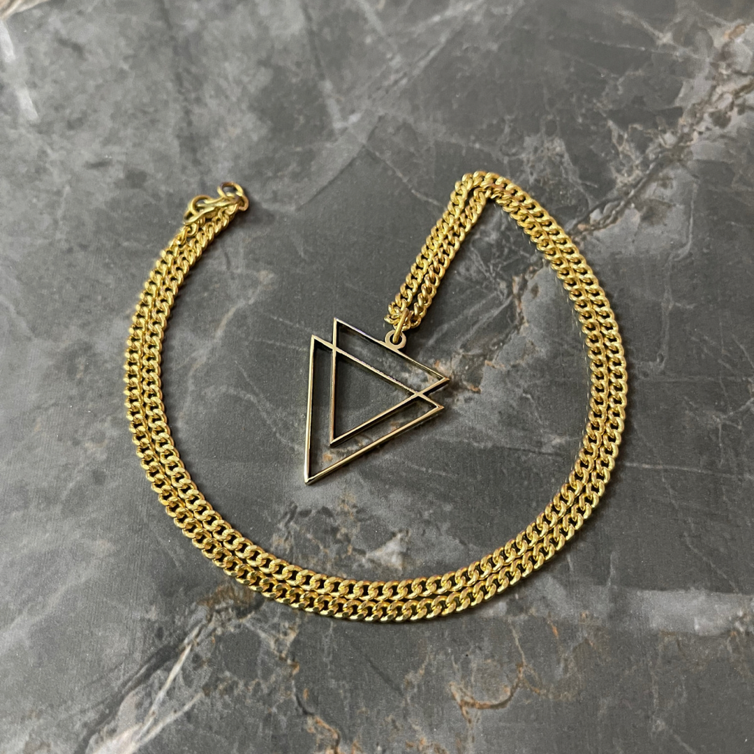 Double Triangle Necklace