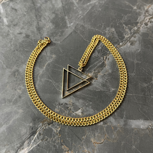 Double Triangle Necklace