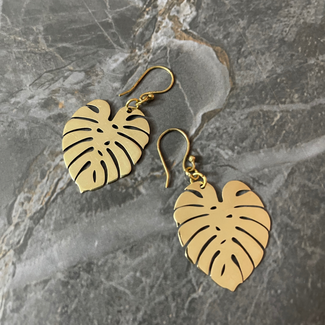 Monstera Earrings