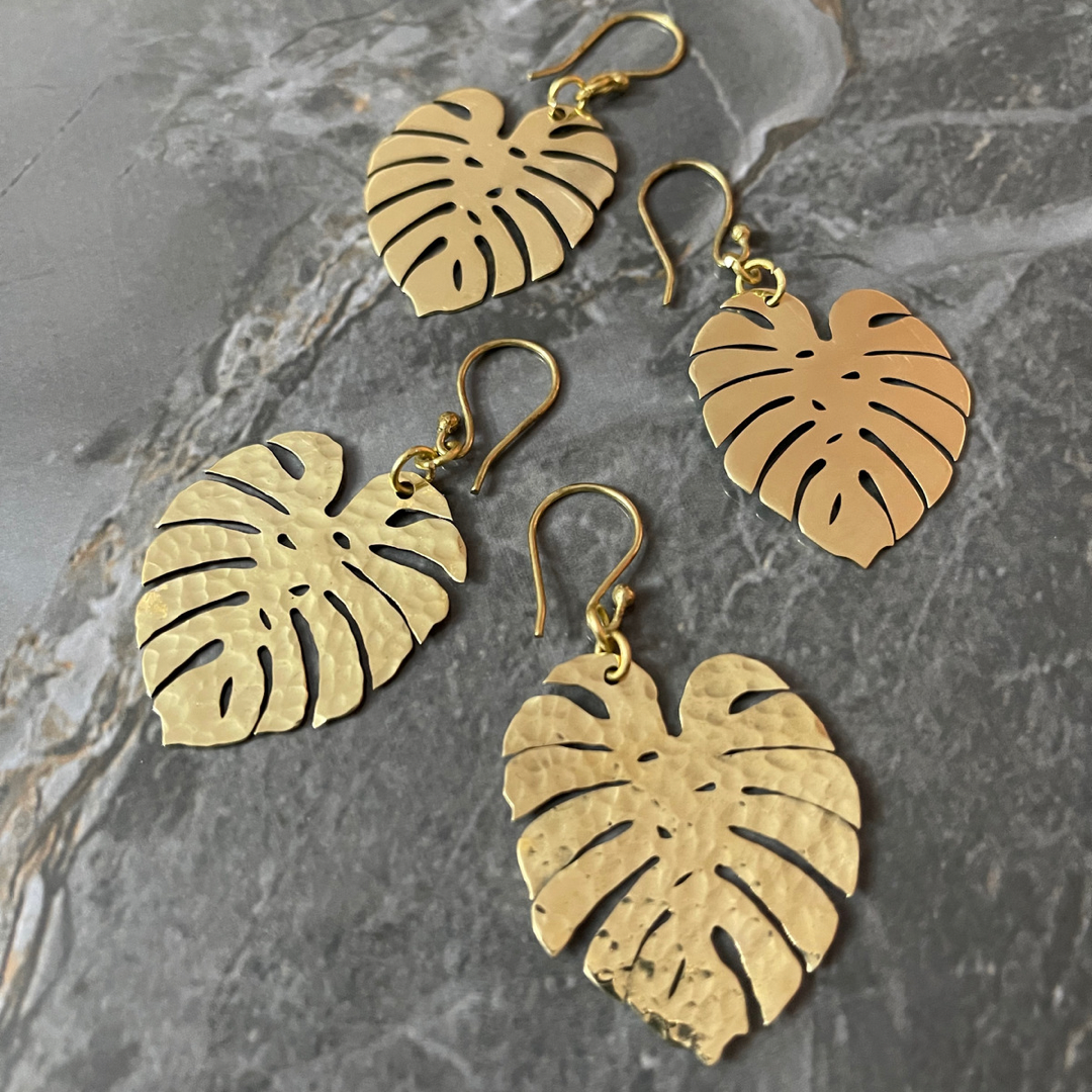 Monstera Earrings