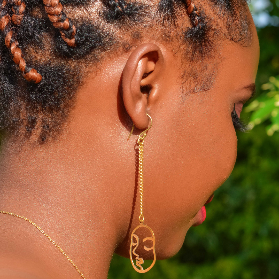 Abstract Face Earrings